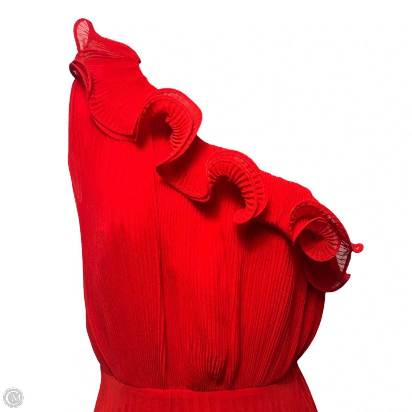 Love Song Pleated Asymmetrical One Shoulder Dress Party Midi By Talulah In Red, Size: S
