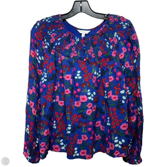Top Long Sleeve By Crown And Ivy In Floral Print, Size: Mp