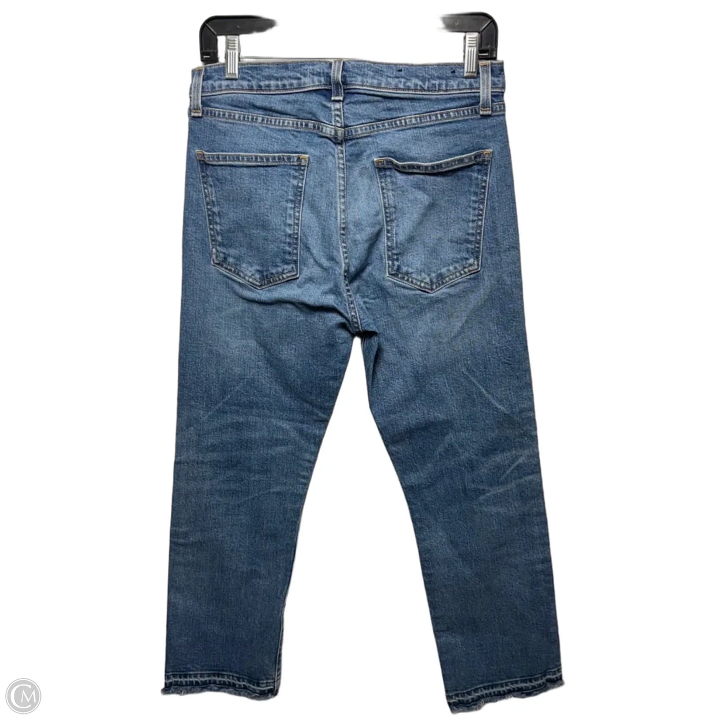Pipeline Fray Jeans Straight By Veronica Beard In Blue Denim, Size: 10/30
