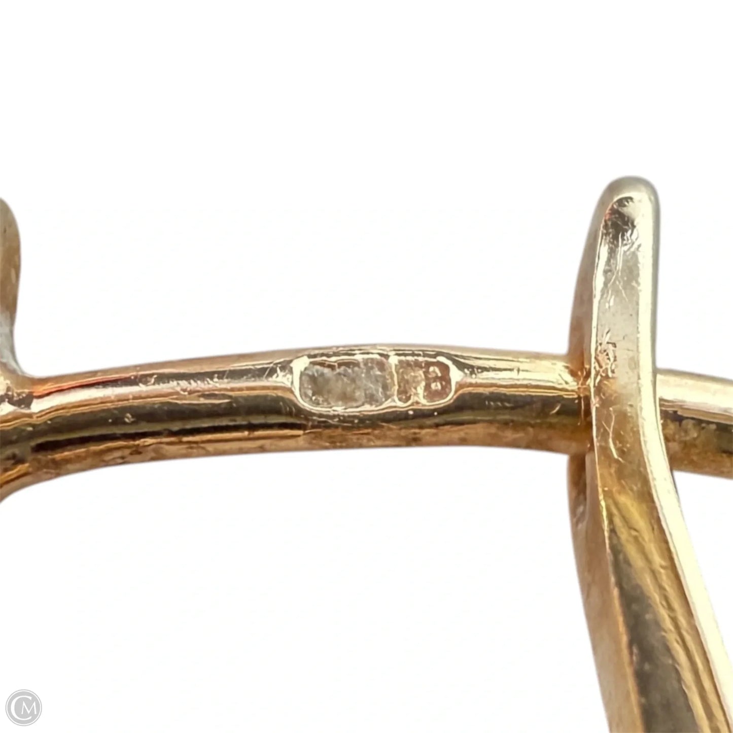 Two Tone Gold & Sterling Silver Sunburst Guilloché Drop Earrings By Breuning