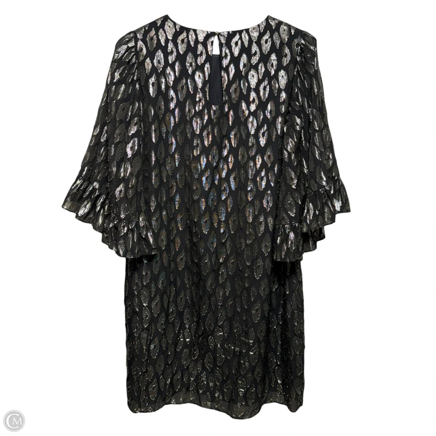Francis Silk Dress Designer By Lilly Pulitzer In Onyx Leopard Metallic Clip, Size: S