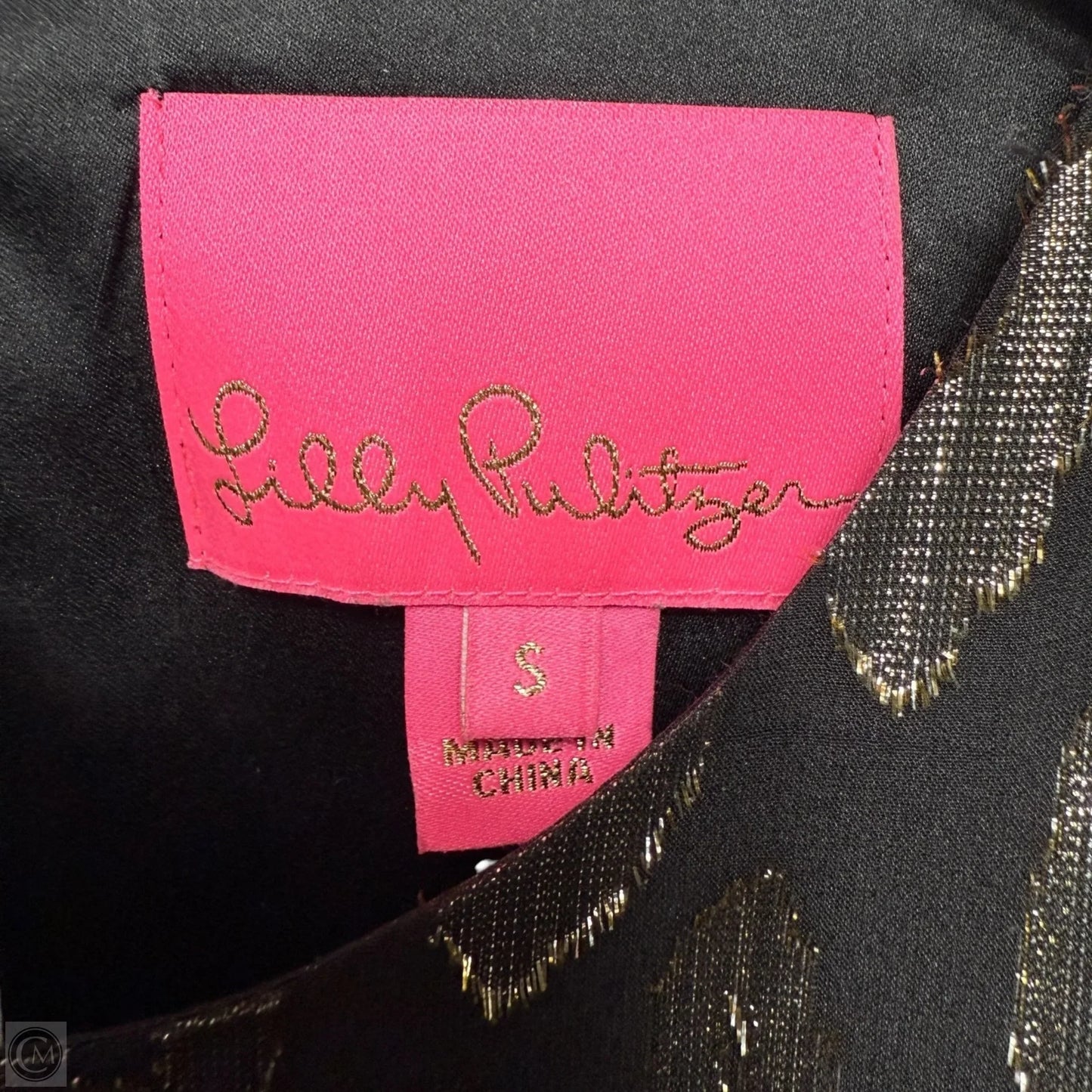 Francis Silk Dress Designer By Lilly Pulitzer In Onyx Leopard Metallic Clip, Size: S