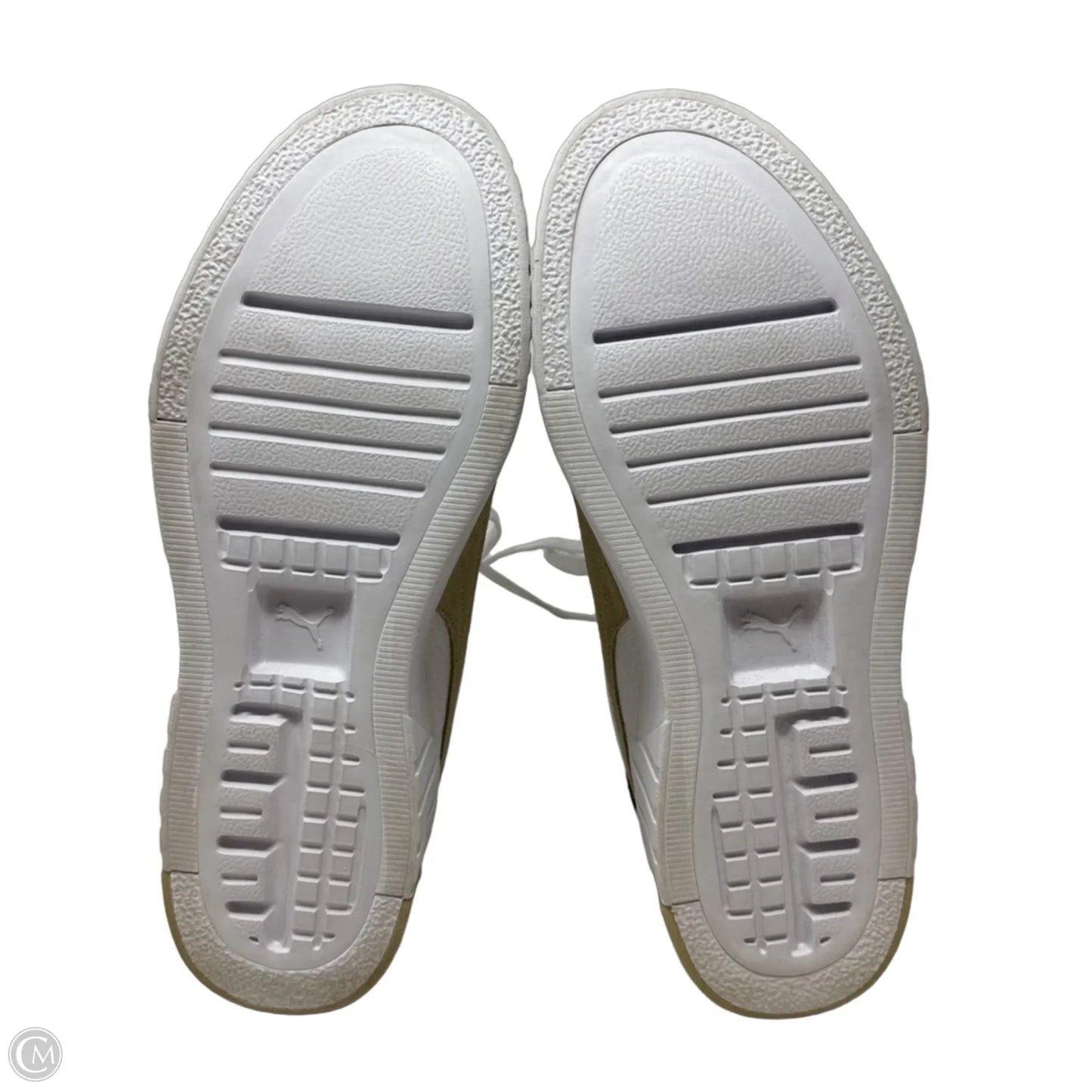 Cali Wedge Shoes Sneakers By Puma In Tan & White, Size: 9