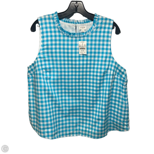 Top Sleeveless By J. Crew In Checkered Pattern, Size: L