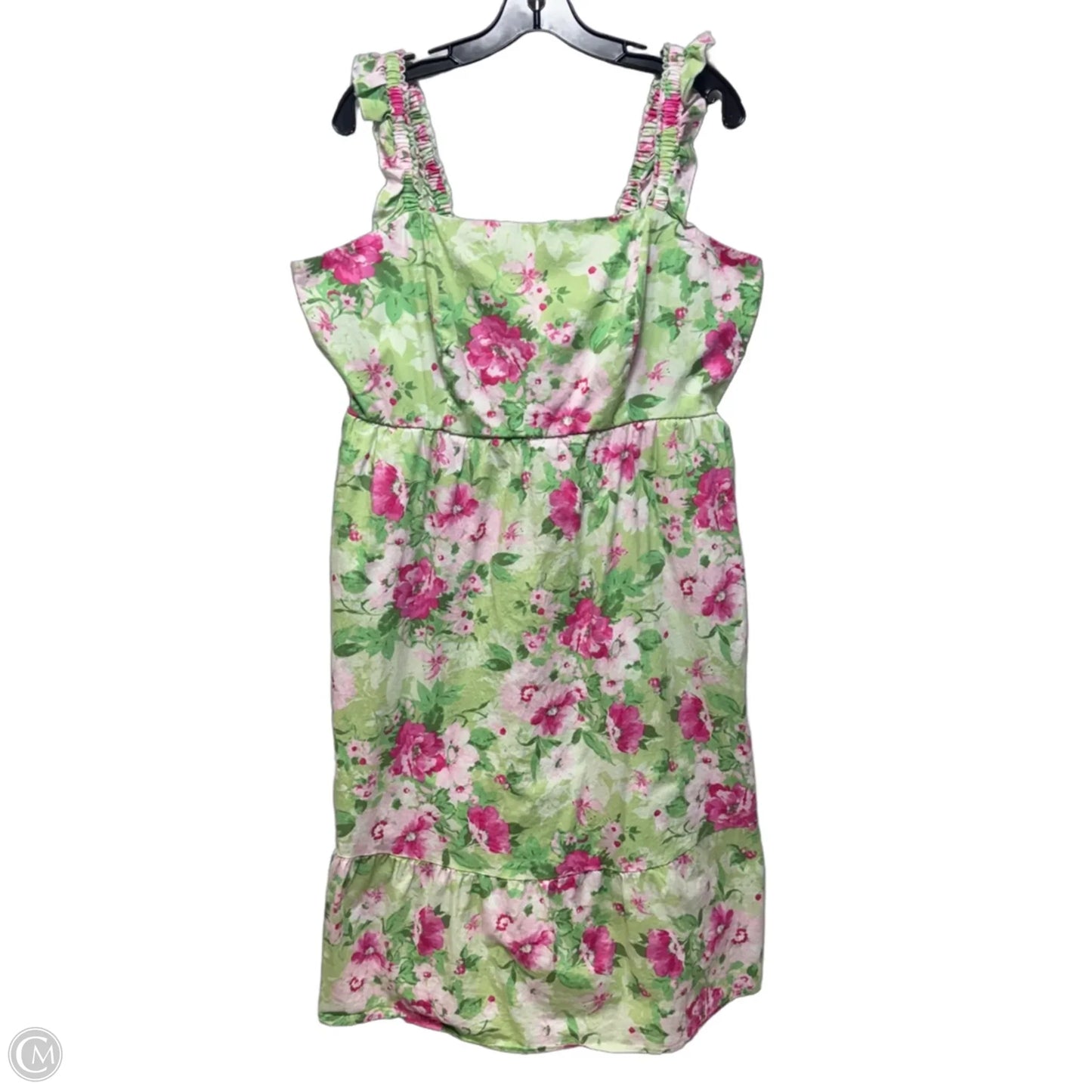 Poplin Tiered Ruffle Strap Dress By Torrid In Floral Print, Size: 2X