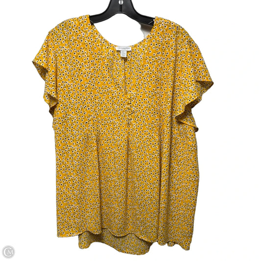 Top Short Sleeve By Carolina Belle In Floral Print, Size: 3x