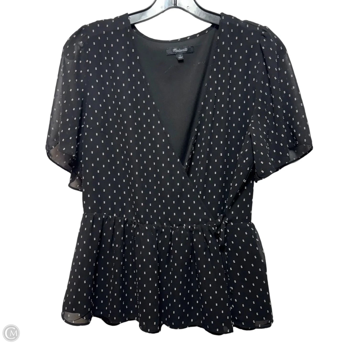 Top Short Sleeve By Madewell In Black & White, Size: S