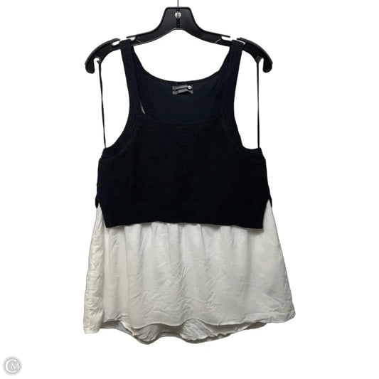 Top Sleeveless By Anthropologie In Black & White, Size: Xl