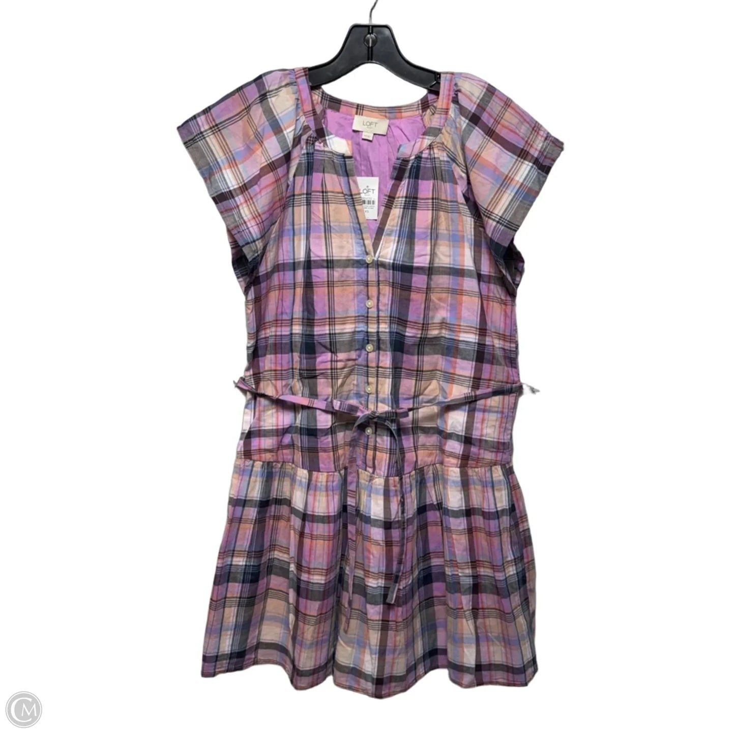 Dress Casual Short By Loft In Plaid Pattern, Size: Xs