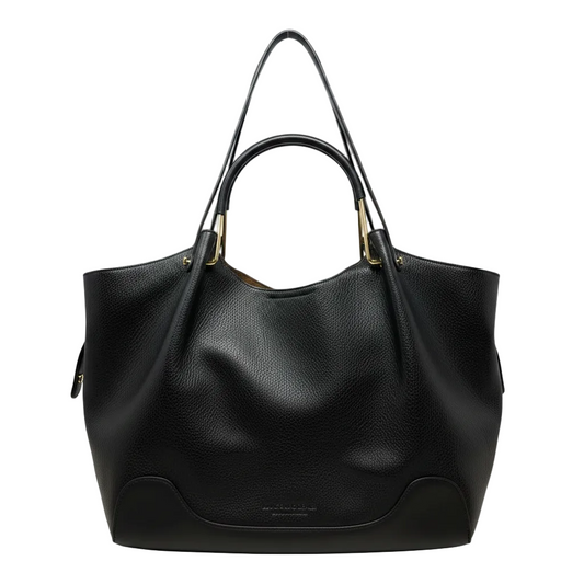 Squared Vegan Leather Tote Designer By Sondra Roberts, Size: Medium
