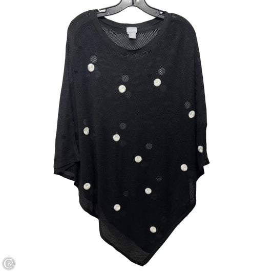 Knit Poncho By Chicos In Polkadot Pattern, Size: S/M