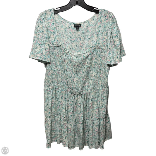 Smocked Bust Top Short Sleeve By Torrid In Multi-colored, Size: 2x