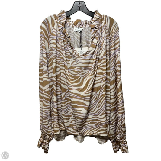 Zoe Blouse Long Sleeve By Chloé Kristyn In Multi-colored, Size: Xl