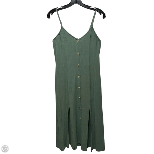 Linen Blend Dress Casual Midi By Esther & Co In Green, Size: 8