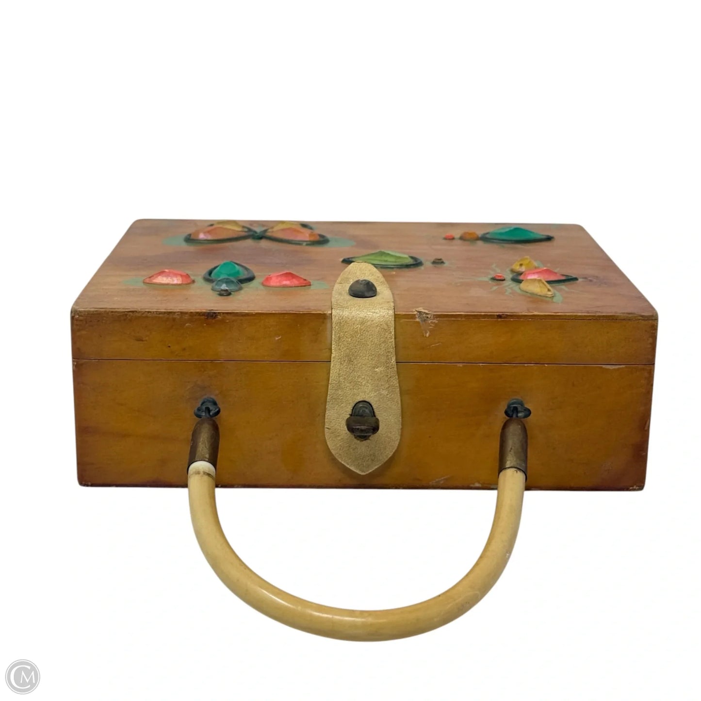 Vintage Collectible 60’s “Glitter Bugs” Wooden Box Bag, Size: Small