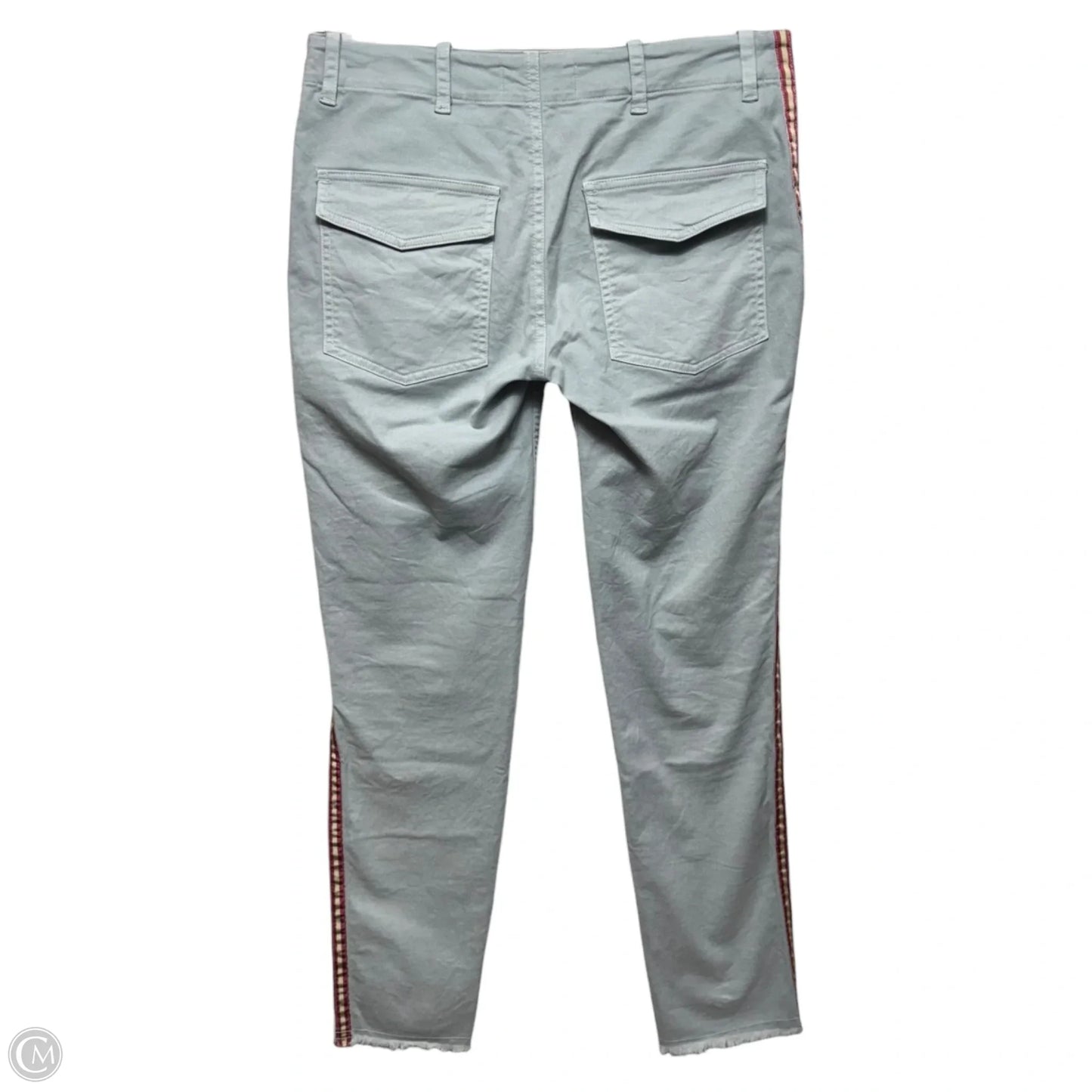 Jenna Pants with Tape By Nili Lotan In Steel Blue & Ivory, Size: 00