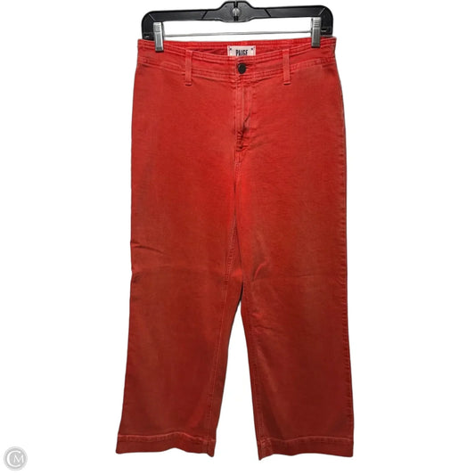 Jeans Straight By Paige In Red Denim, Size: 6