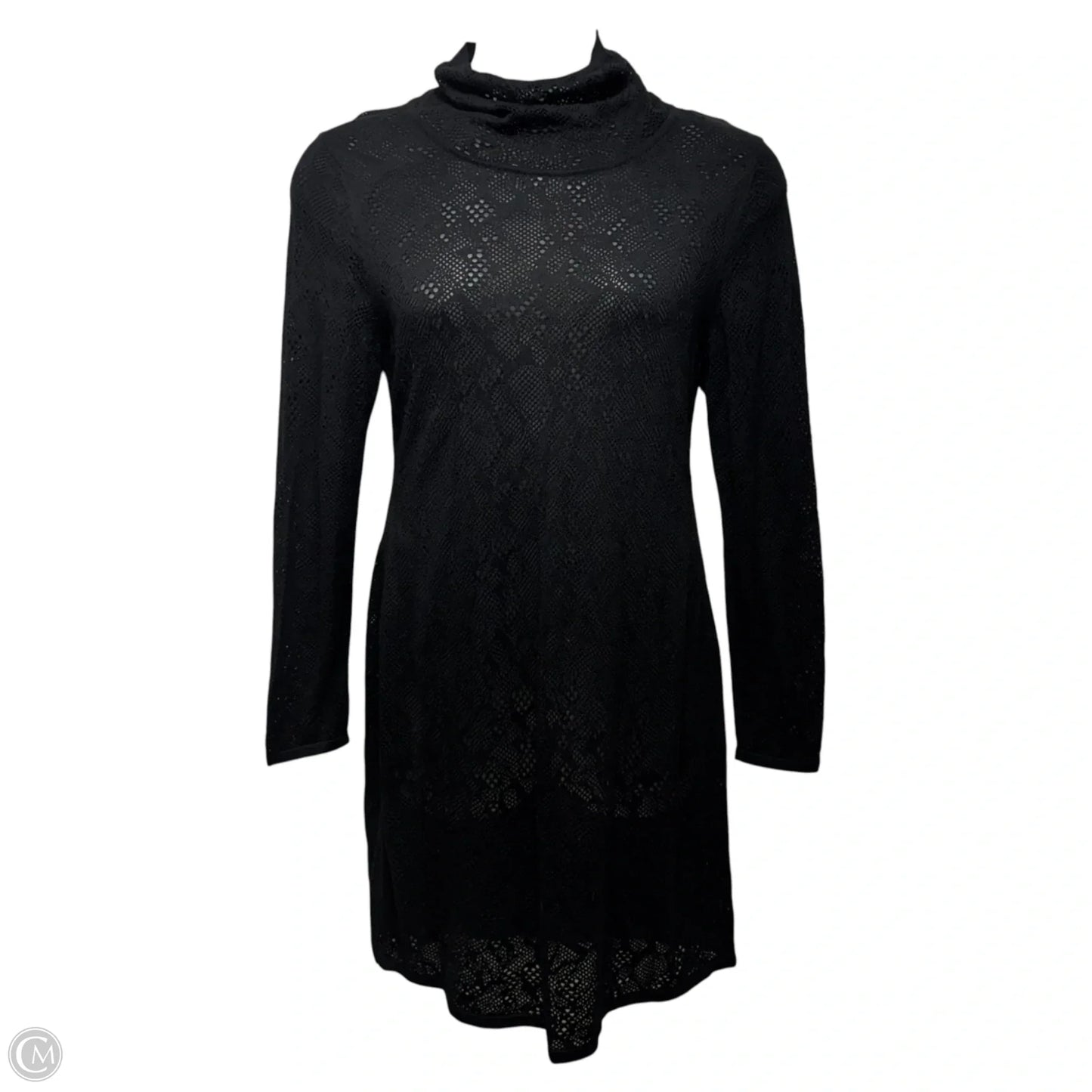 Lacewing Open Knit Dress Casual Midi By Peruvian Connection In Black, Size: Xl