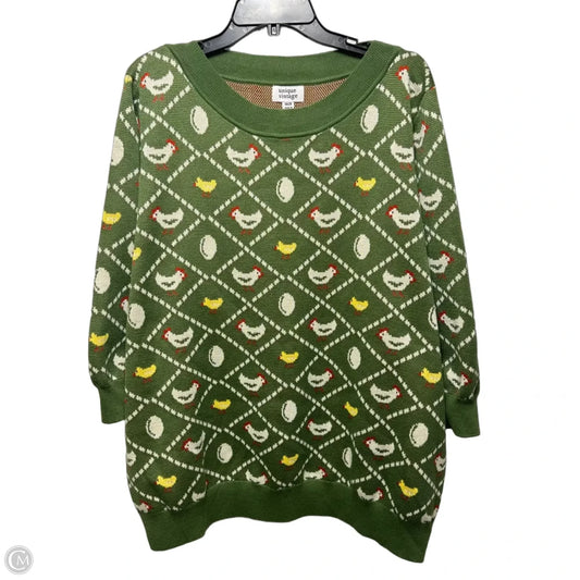 Chicken Sweater By Unique Vintage In Animal Print, Size: 5x