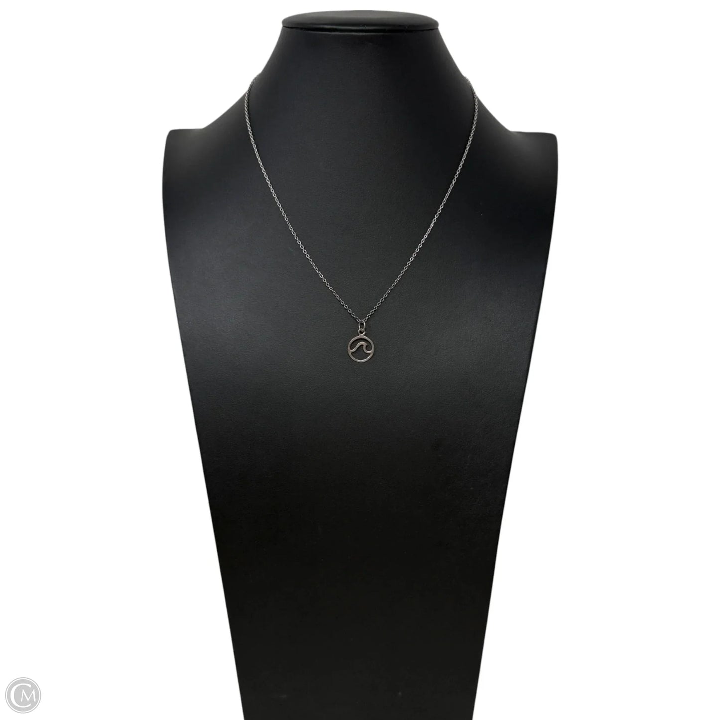 Sterling Silver Wave Pendant Necklace By Puravida