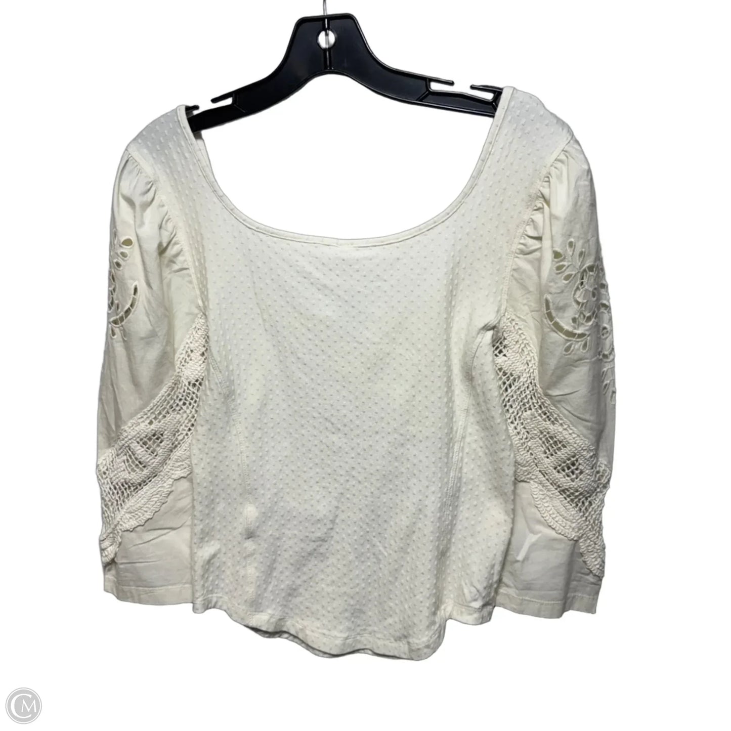 Top Long Sleeve By Free People In Cream, Size: S