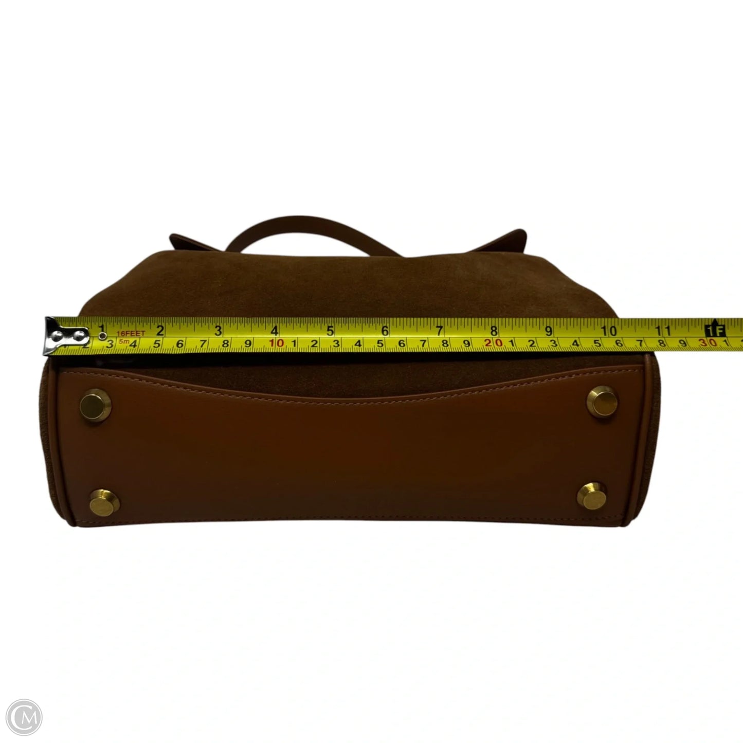 Faux Suede Turnlock Handbag Unbranded, Size: Medium