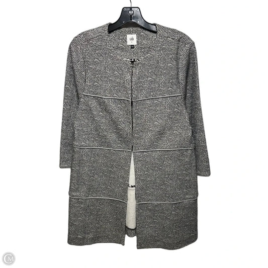 Sweater Cardigan By Cabi In Black & White, Size: M