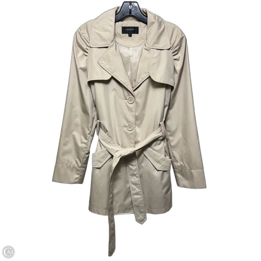 Coat Trench Coat By Colebrook In Cream, Size: S