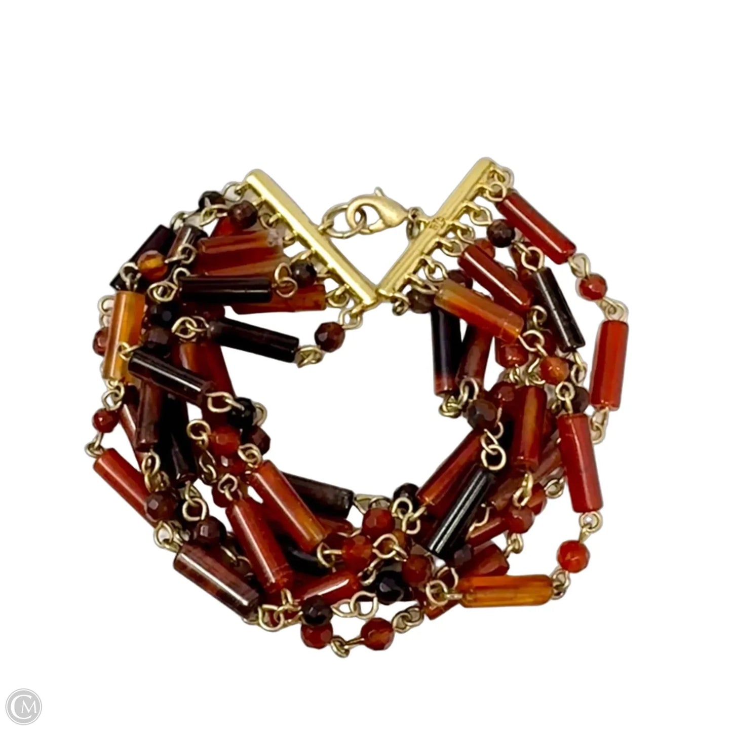 Multi-Strand Agate Tube Beaded Bracelet By Lauren By Ralph Lauren