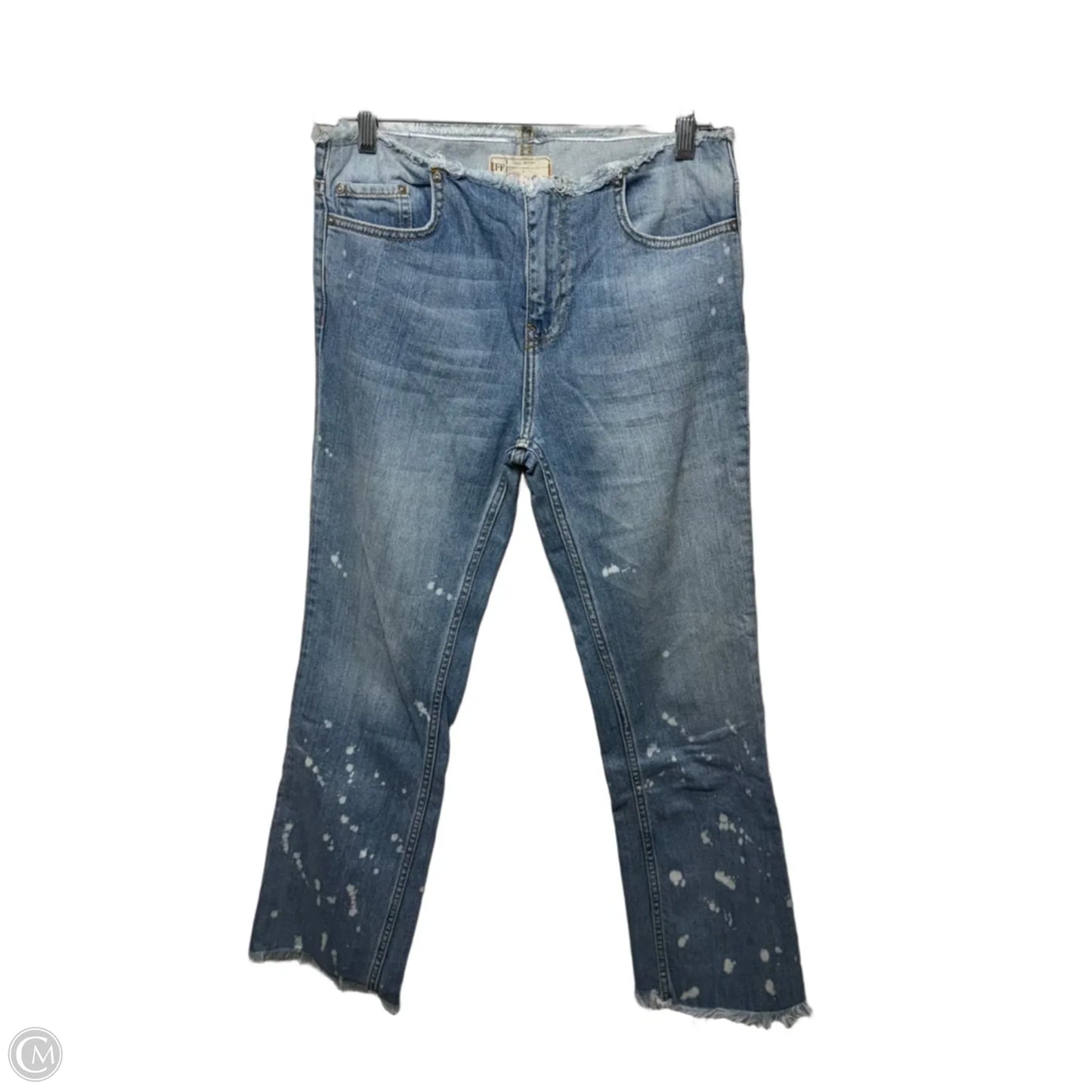 The Cropped Bootcut Jeans By Free People In Blue Denim, Size: 0/25