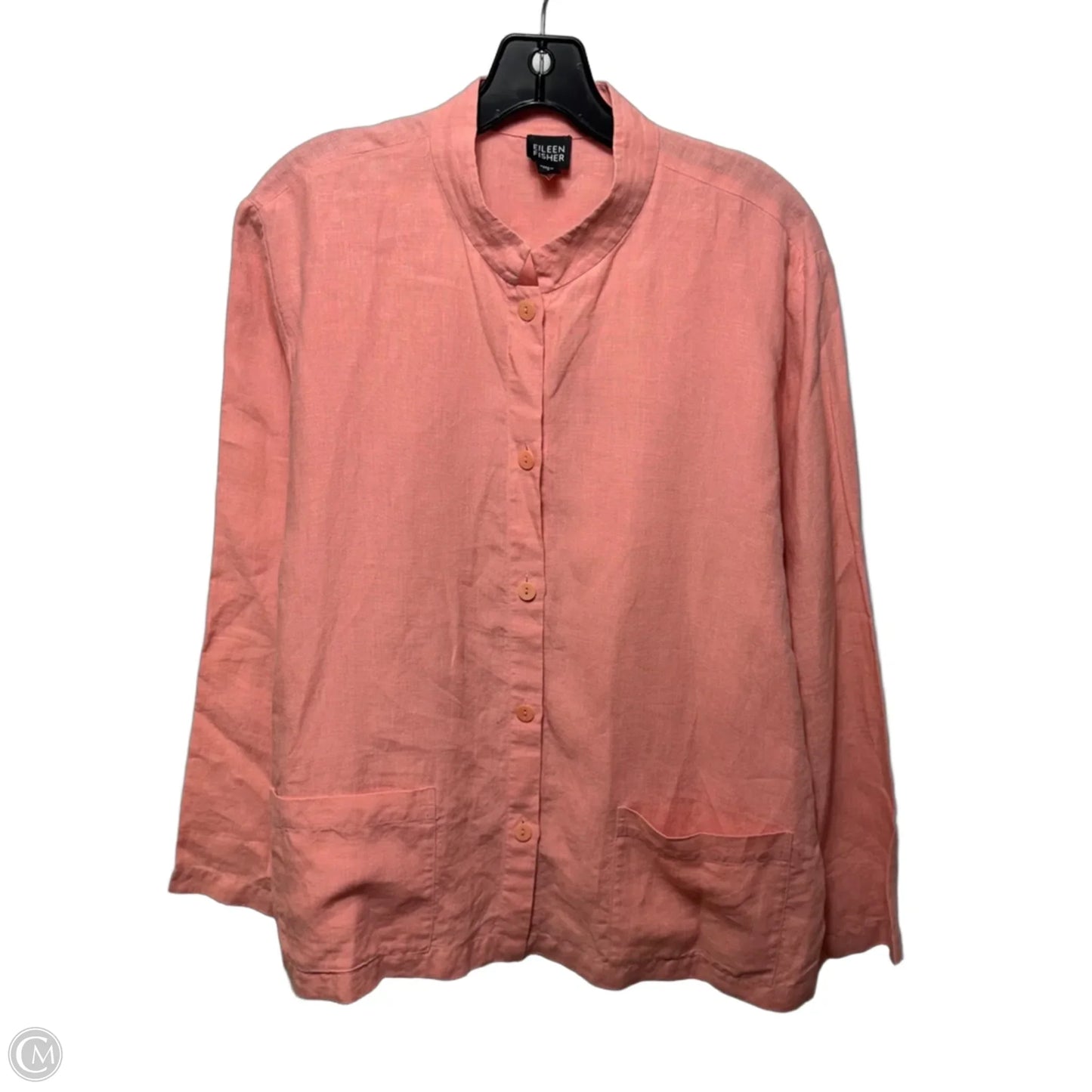 Top Long Sleeve By Eileen Fisher In Pink, Size: L