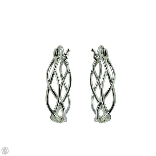 Sterling Silver Twisted Hoop Earrings