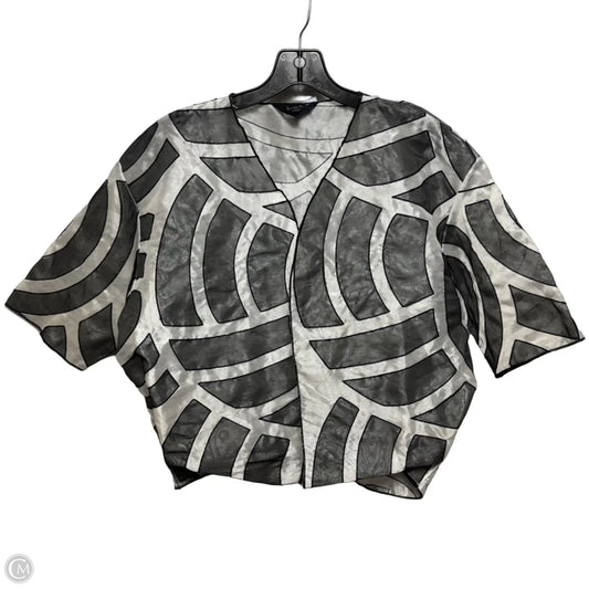 Sheer Jacket By Brigitte NYC In Black & White, Size: L