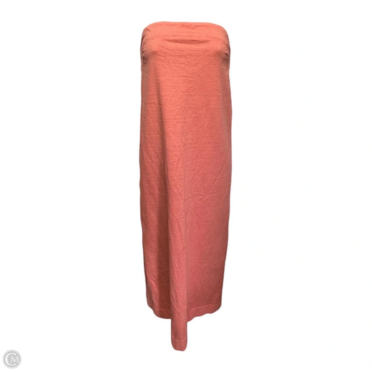Elizabeth Strapless Midi Dress By Free People Beach In Peach, Size: XS