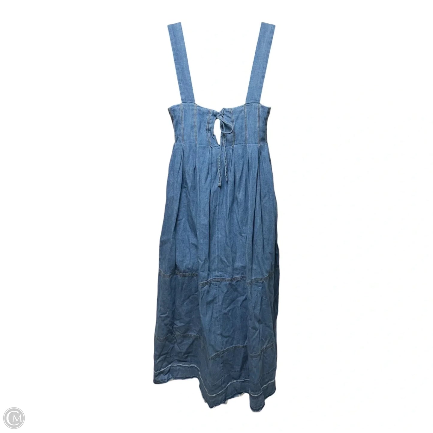 Pretty In Pleats Midi Dress By Free People In Blue Denim, Size: XS