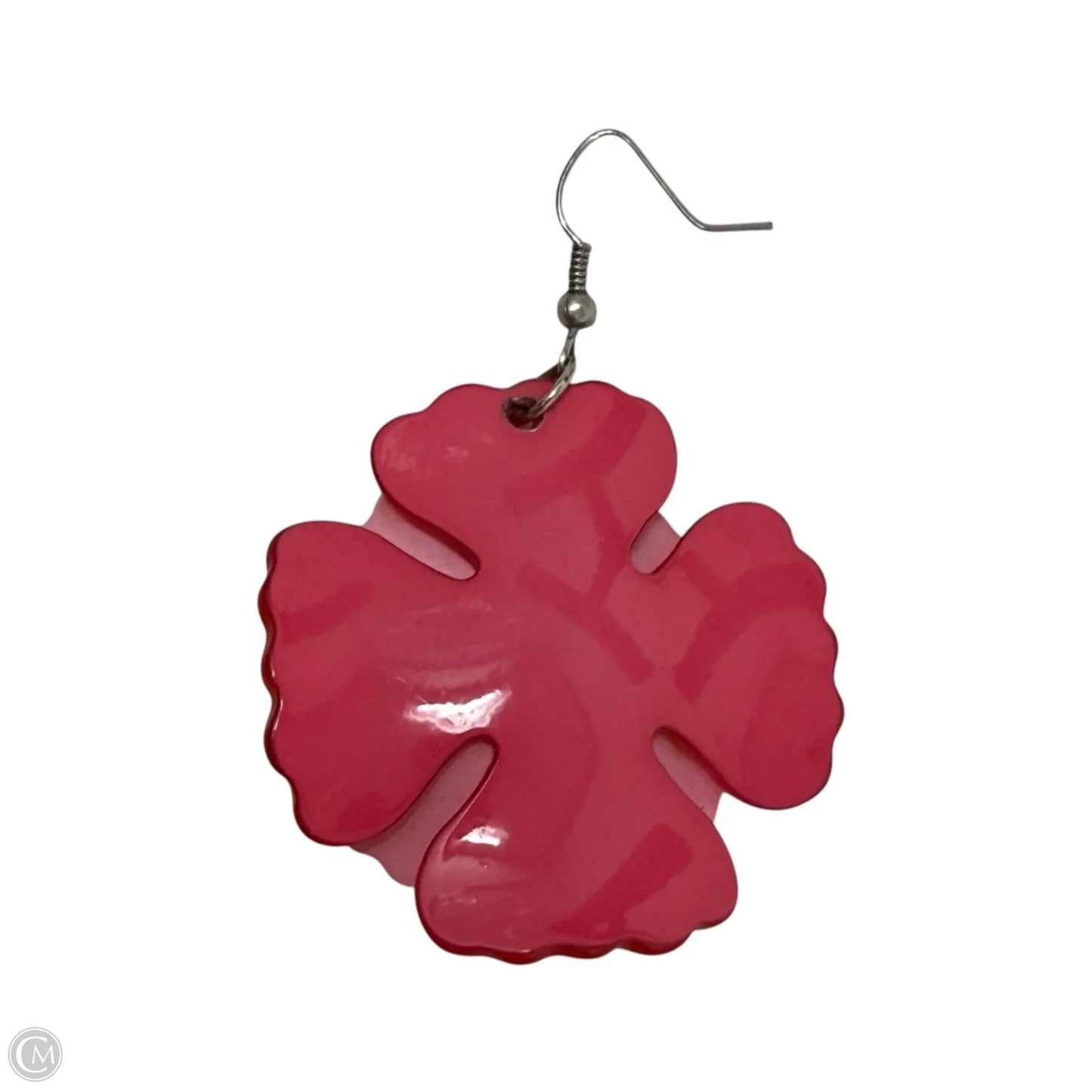 Pink Flower Drop Earrings