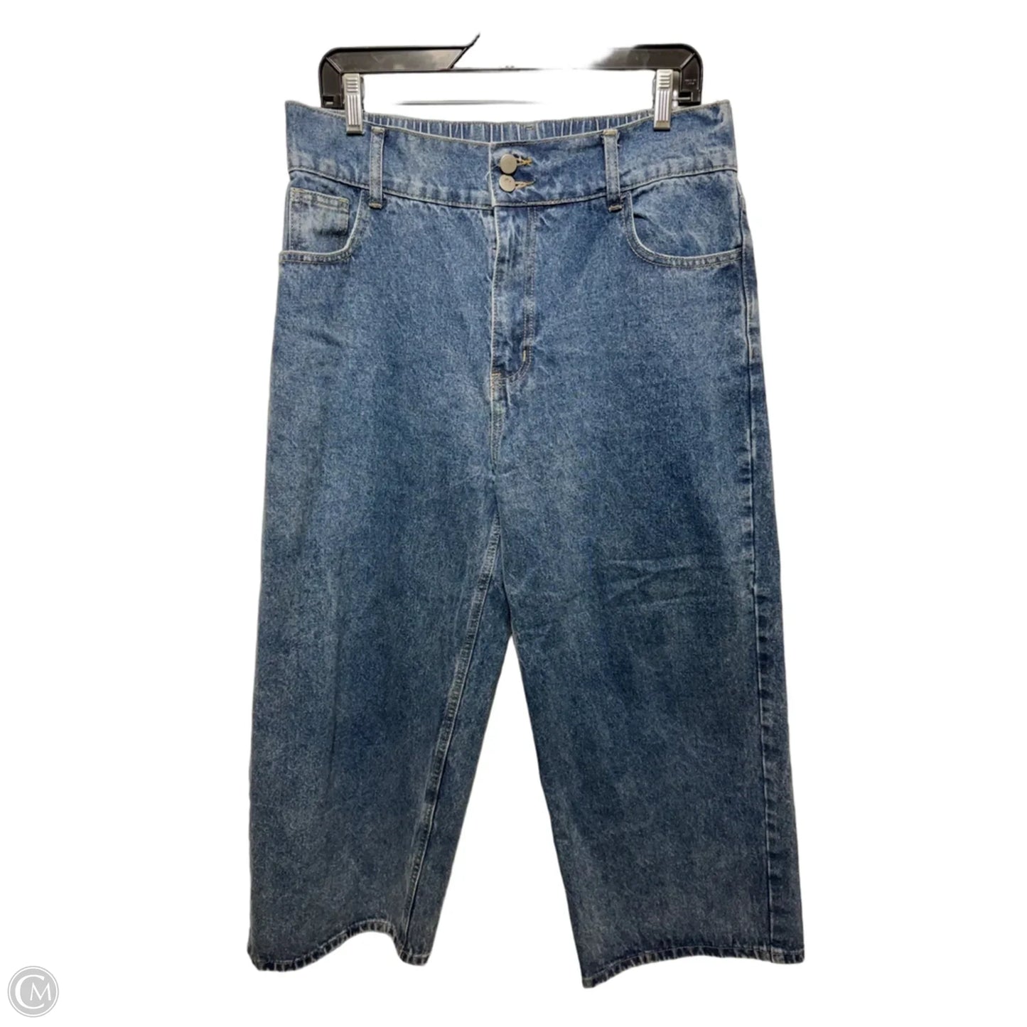 Jeans Wide Leg By Polagram In Blue Denim, Size: L