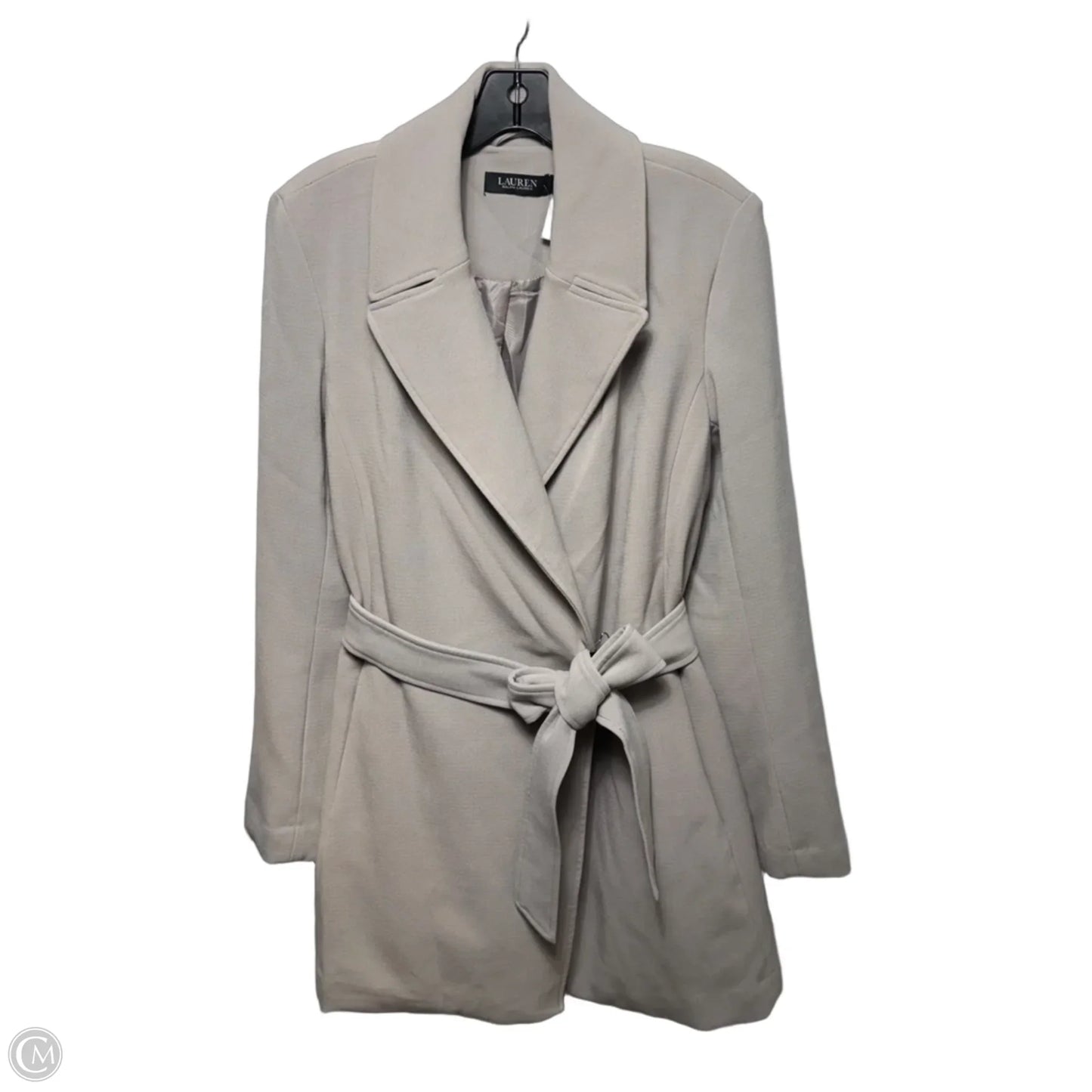 Trench Coat By Lauren By Ralph Lauren In Grey, Size: S
