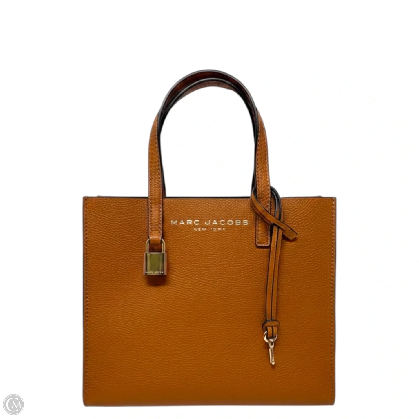 Mini Grind Leather Tote Luxury Designer By Marc Jacobs, Size: Small