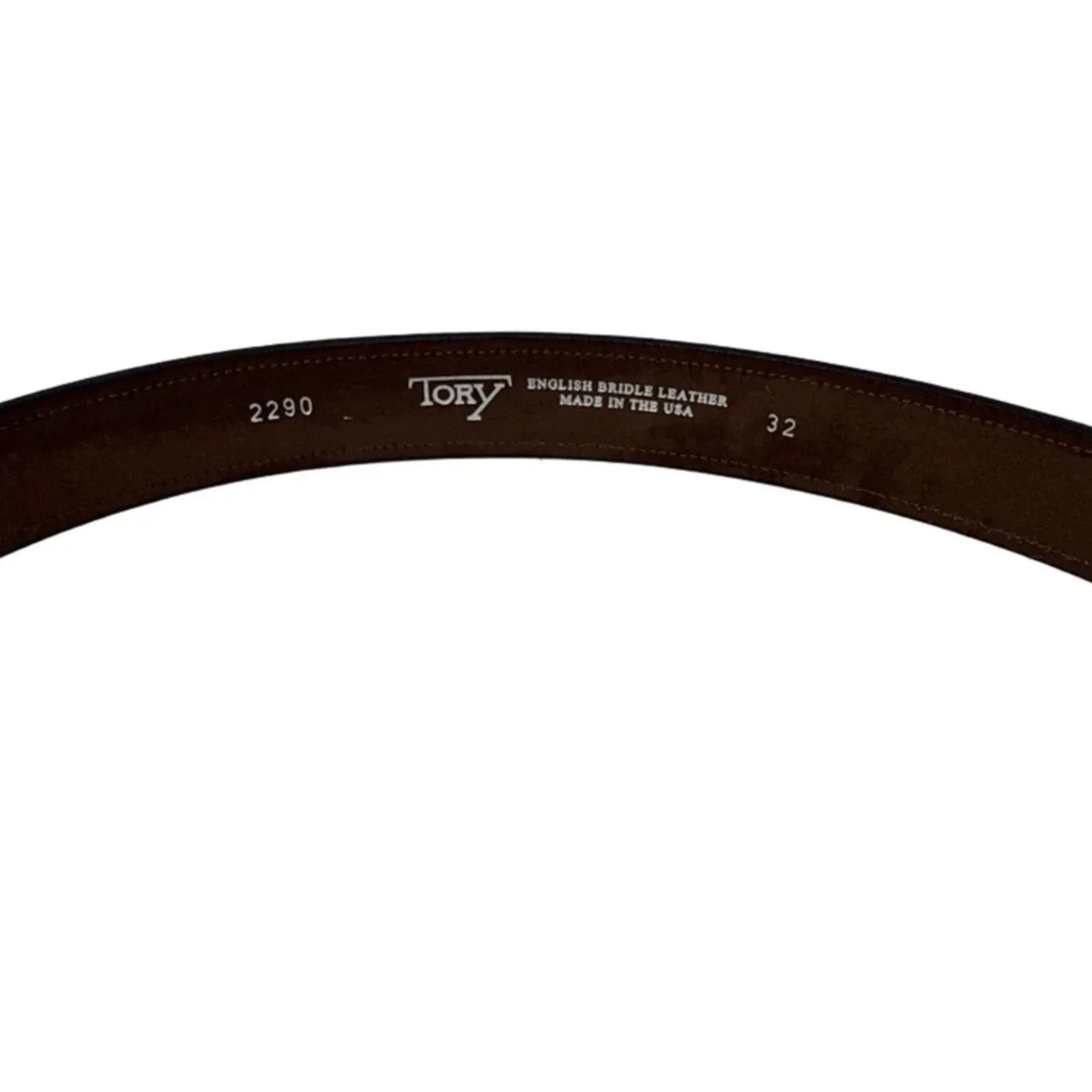 English Bridle Leather Belt By Tory Leather, Size: 32
