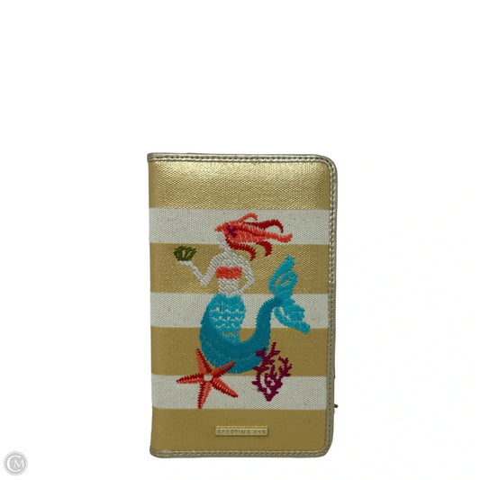 Golden Striped Mermsid Wallet By Spartina, Size: Large