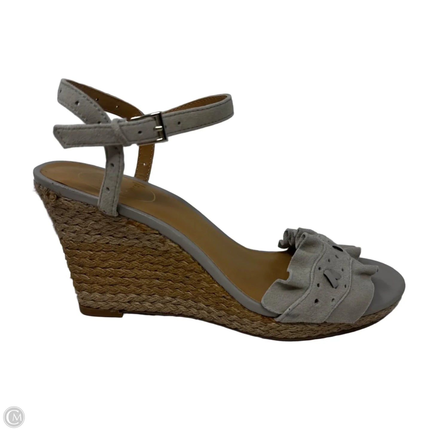 Espadrille Sandals Heels Wedge By Jack Rogers In Grey, Size: 7