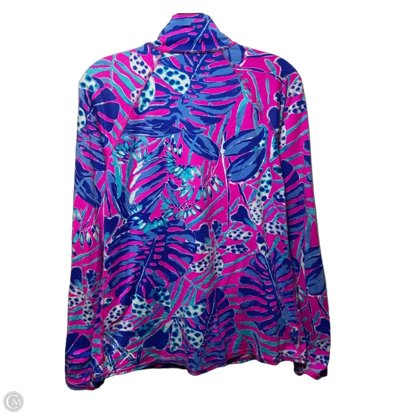 Serena Jacket Designer By Luxletic Lilly Pulitzer In Blue & Pink, Size: L