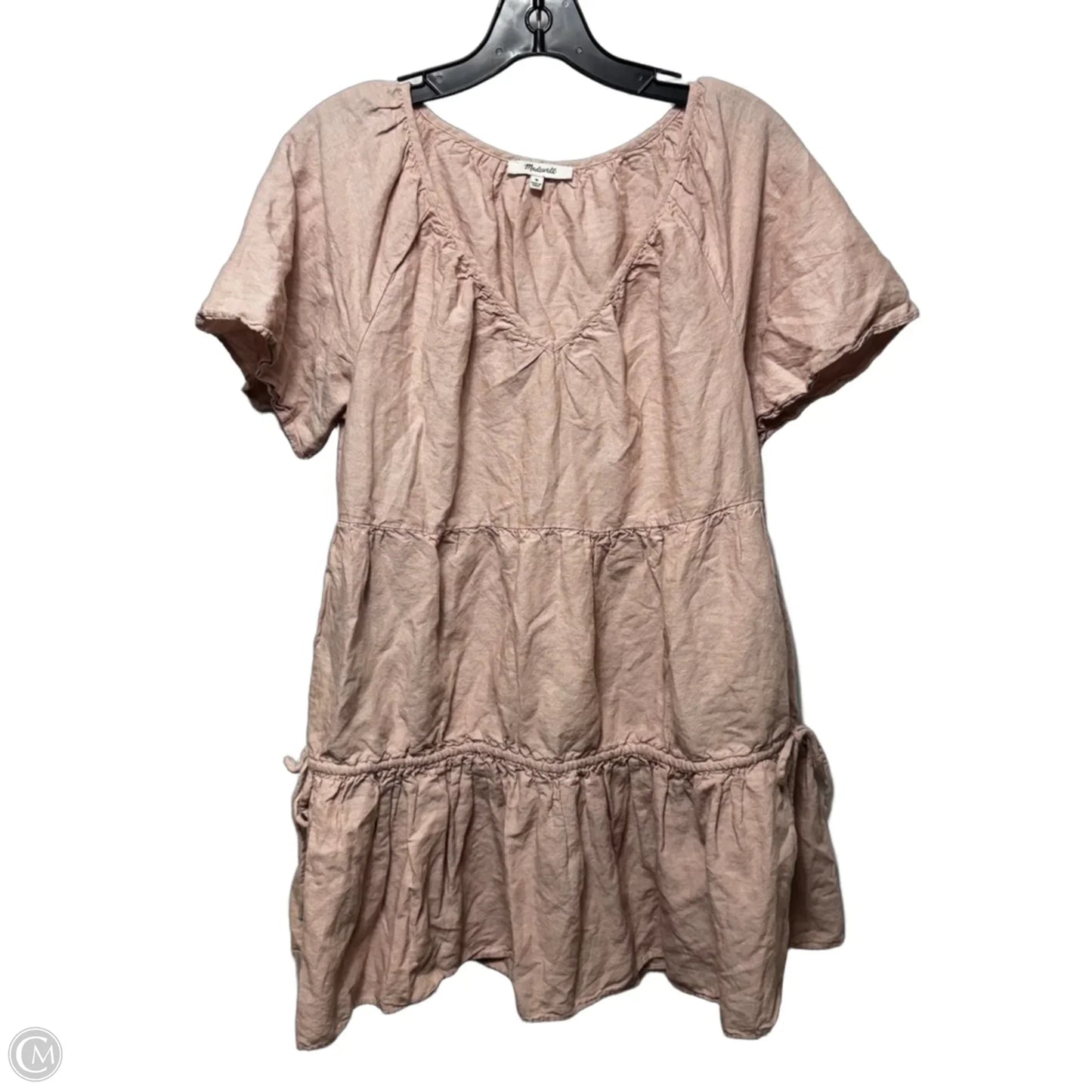 Linen-Blend Lorelei Mini Dress By Madewell In Pink, Size: M