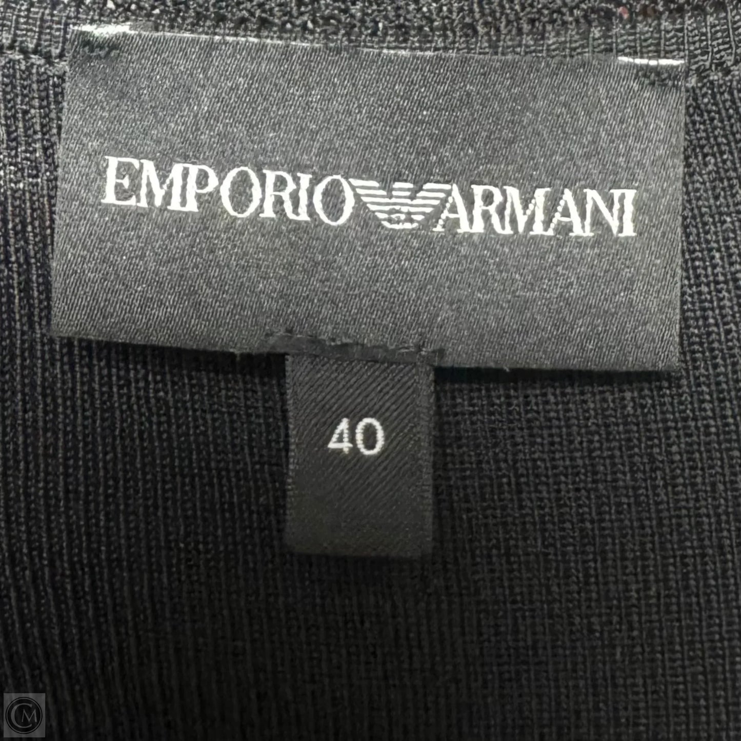 Viscose Knit Dress Casual Short By Emporio Armani In Black, Size: 4 (40)