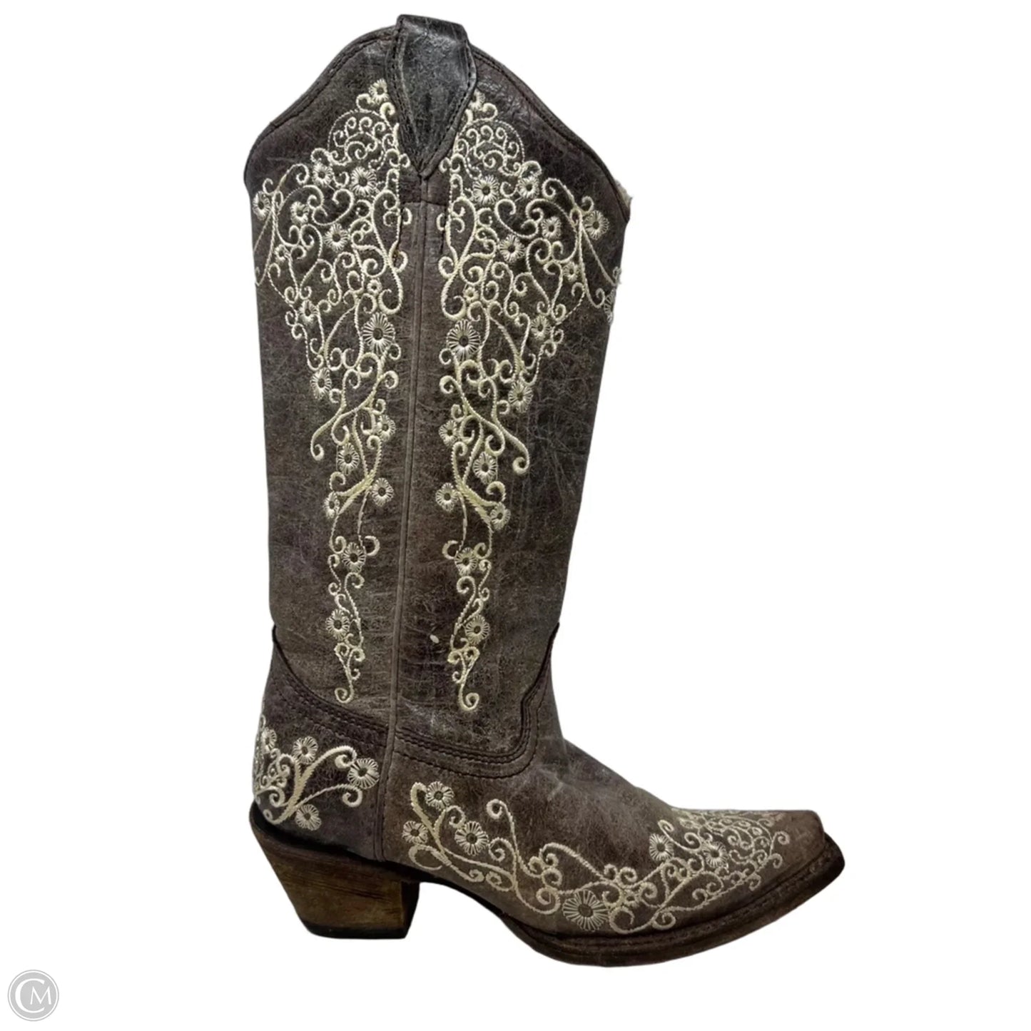 Crater Embroidered Boots Western By Corral In Tan, Size: 5
