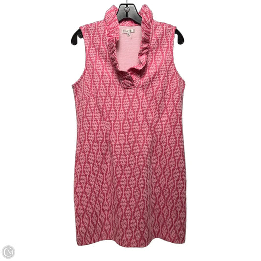 Dress Casual Short By Tyler Boe In Pink & White, Size: M