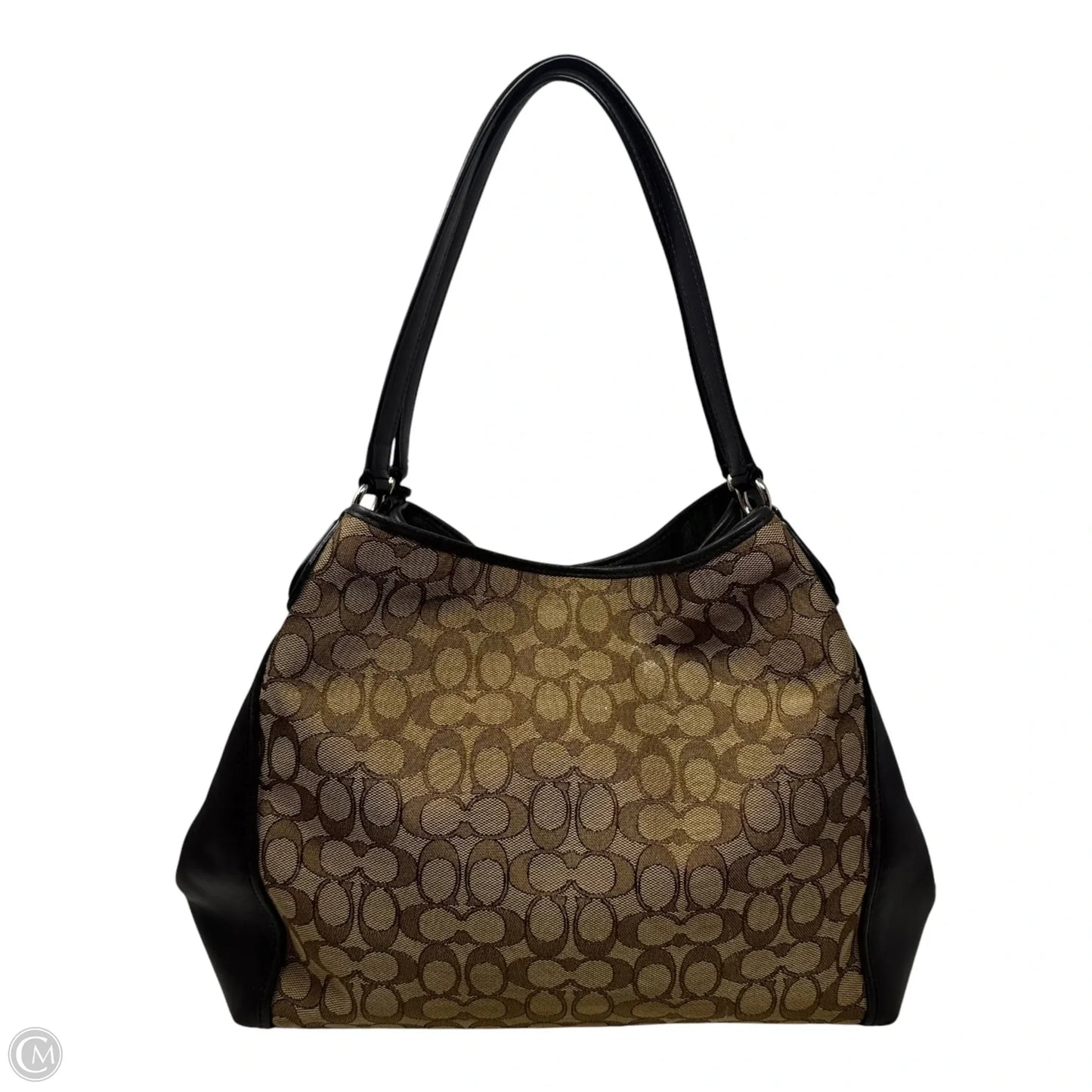 Edie Jacquard Shoulder Handbag Designer By Coach, Size: Medium