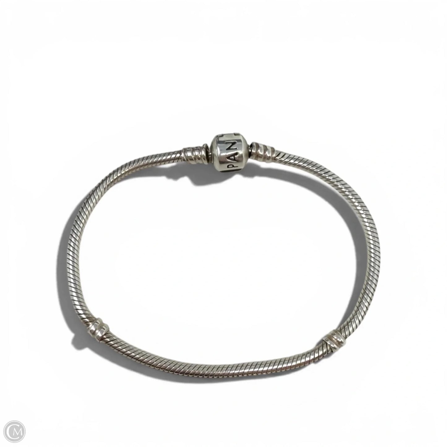 Sterling Silver Barrel Clasp Smooth Snake Chain Bracelet By Pandora