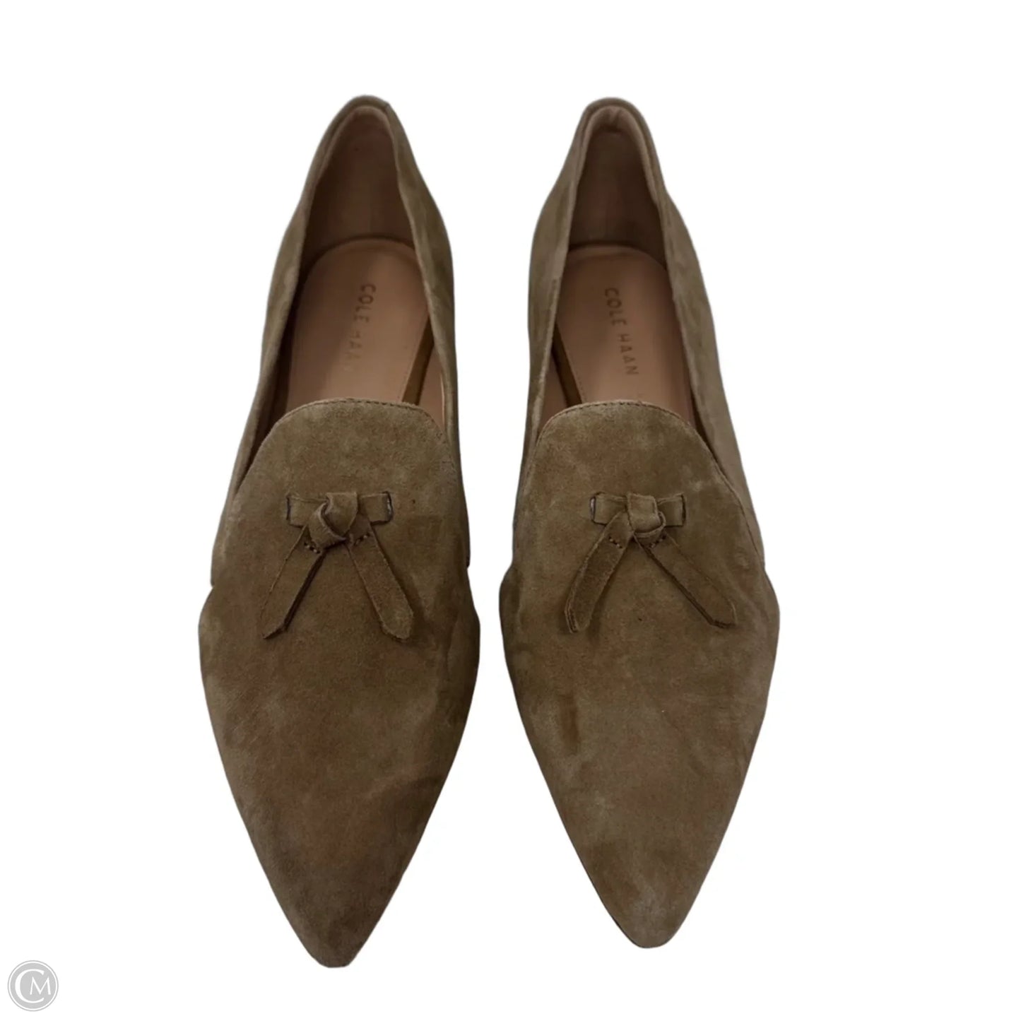 Suede Block Heel Shoes By Cole-haan In Tan, Size: 9